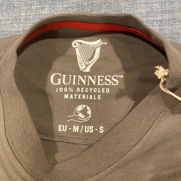 NWT Guinness Storehouse Exclusive TShirt Men's EU M US S Grey Recycled Materials - Picture 3 of 9